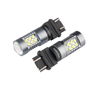 Set 2 becuri T25 LED 12 - 24V P27 7W Canbus Vision 58343 Carmotion