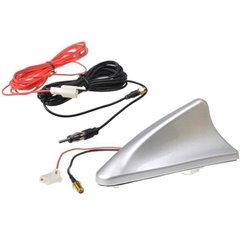 Antena auto cu amplificator, argintie, SHARK 3757 Automax 