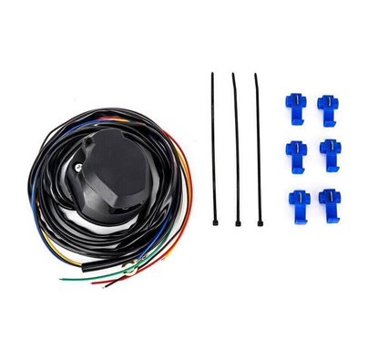 Kit priza carlig remorcare, priza 7 pini 12V cu 2 cabluri 2m cu 4 si 5 fire, kit instalatie electrica carlig remorca Hybsz INSHA