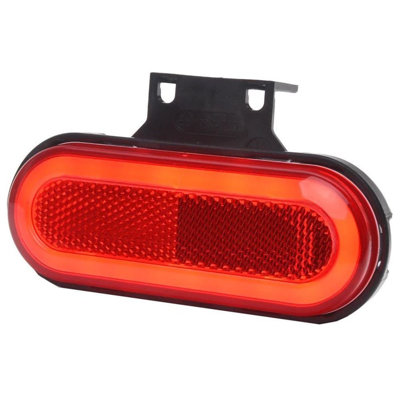 Lampa gabarit 124x49, LED, contur luminat, rosie, cu suport, 12-24V, W198 1400 Was