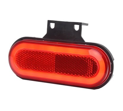 Lampa gabarit 124x49, LED, contur luminat, rosie, cu suport, 12-24V, W198 1400 Was