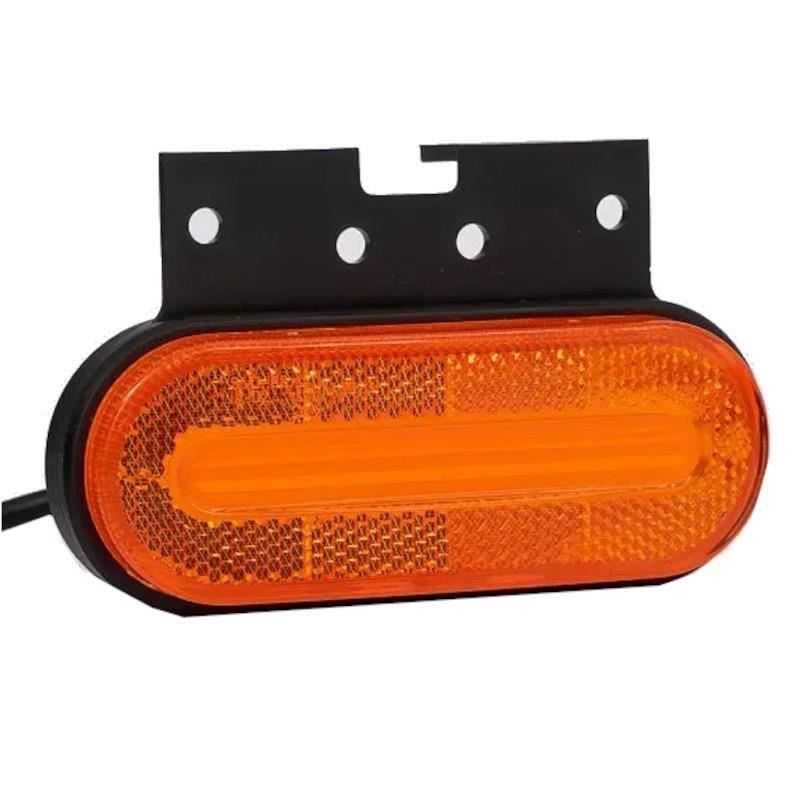 Lampa gabarit 124x51, LED, cu semnalizare, cu suport, galbena, 12-36V, FT-071-Z+K Fristom