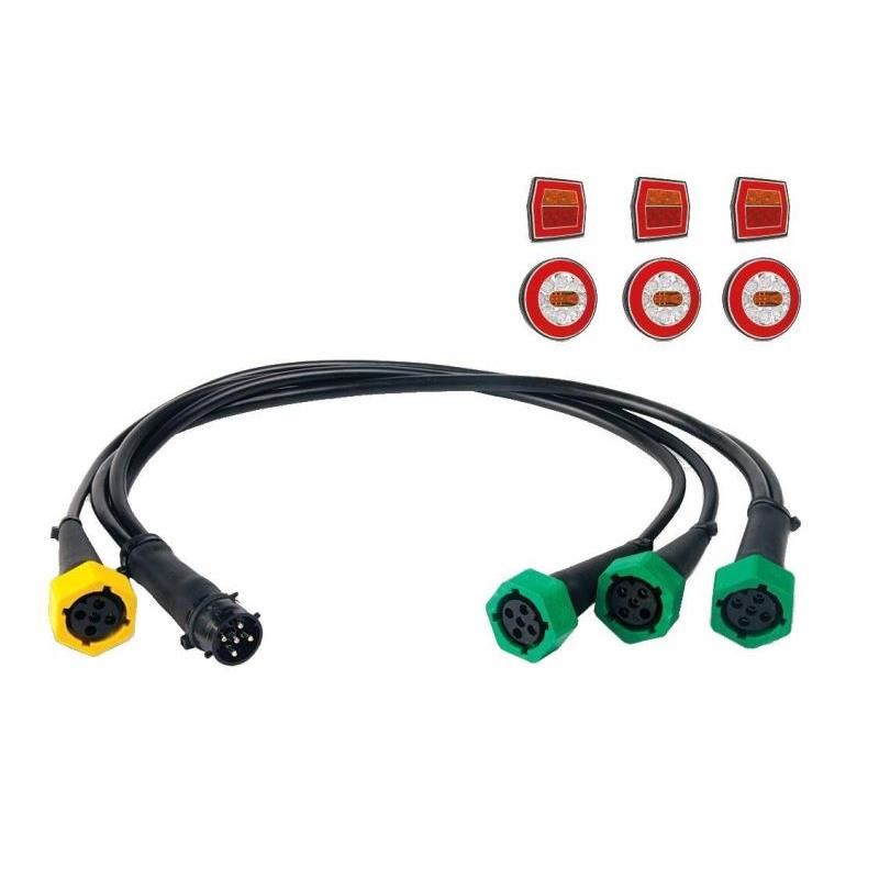 Mufe conector lampa 5 pini, cablu 1 fisa si 4 prize XXI 3 BAJ-005-005 Fristom