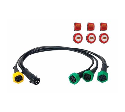 Mufe conector lampa 5 pini, cablu 1 fisa si 4 prize XXI 3 BAJ-005-005 Fristom