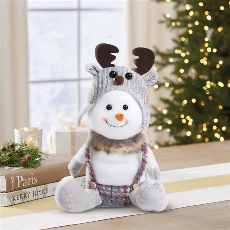 Om de zapada cu caciula ren - 30cm Family Christmas Snowman Decor 58729A