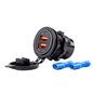 Priza cu 2 USB incarcare rapida, 12-24V, 1.5A, QC3.0 cu LED, incastrabila, Mod05 02855 Amio