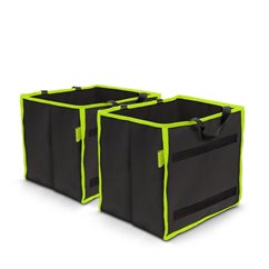 Set 2 organizatoare pliabile cu maner, 25x30cm, verde neon, 54925 MNC
