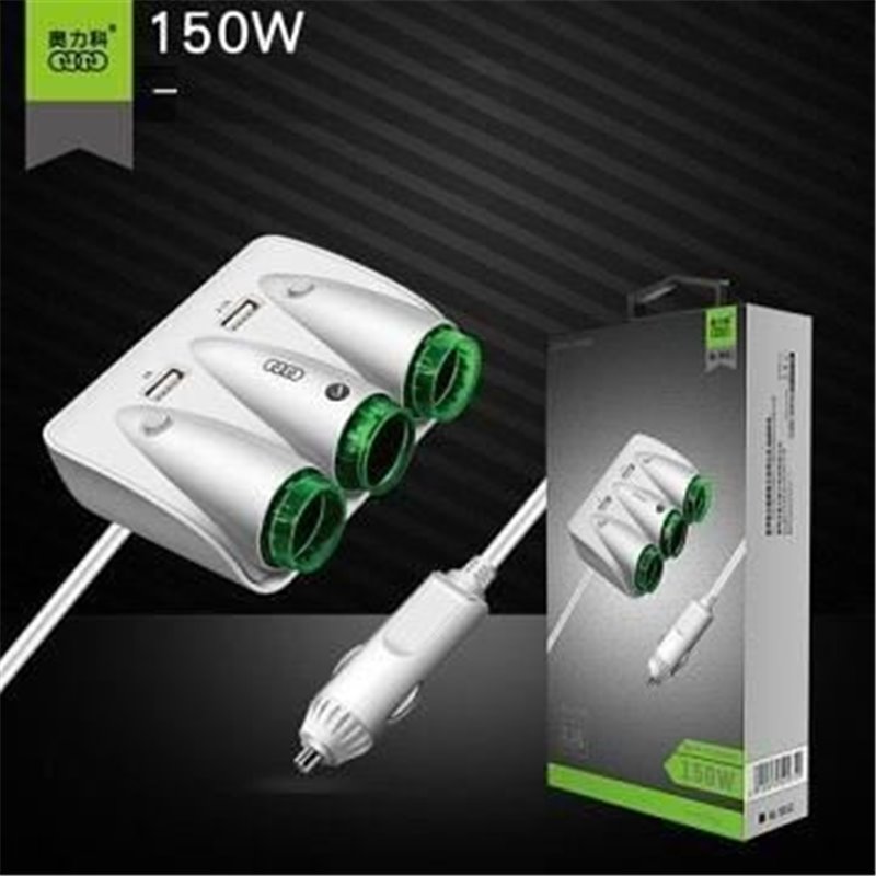 Stecher 3 prize 12/24V cu 2 USB, intrerupatoare, cu led, AL5011