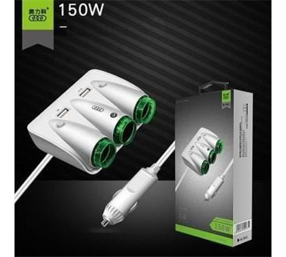 Stecher 3 prize 12/24V cu 2 USB, intrerupatoare, cu led, AL5011