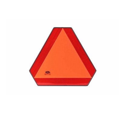 Triunghi reflectorizant pentru vehicul lent, remorca, din tabla cu suport TRO007 Hico