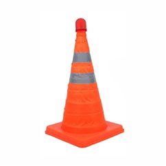 Con dirijare, semnalizare rutiera pliabil, LED, cu 2 benzi reflectorizante, 40cm, LOS014 