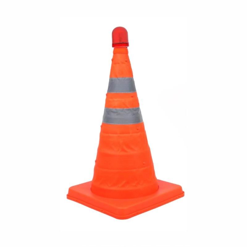 Con dirijare, semnalizare rutiera pliabil, LED, cu 2 benzi reflectorizante, 40cm, LOS014 