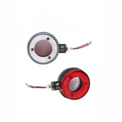 Lampa gabarit brat 120mm, LED, 12-24V, cercel oglinda, alb-rosu, BK69541