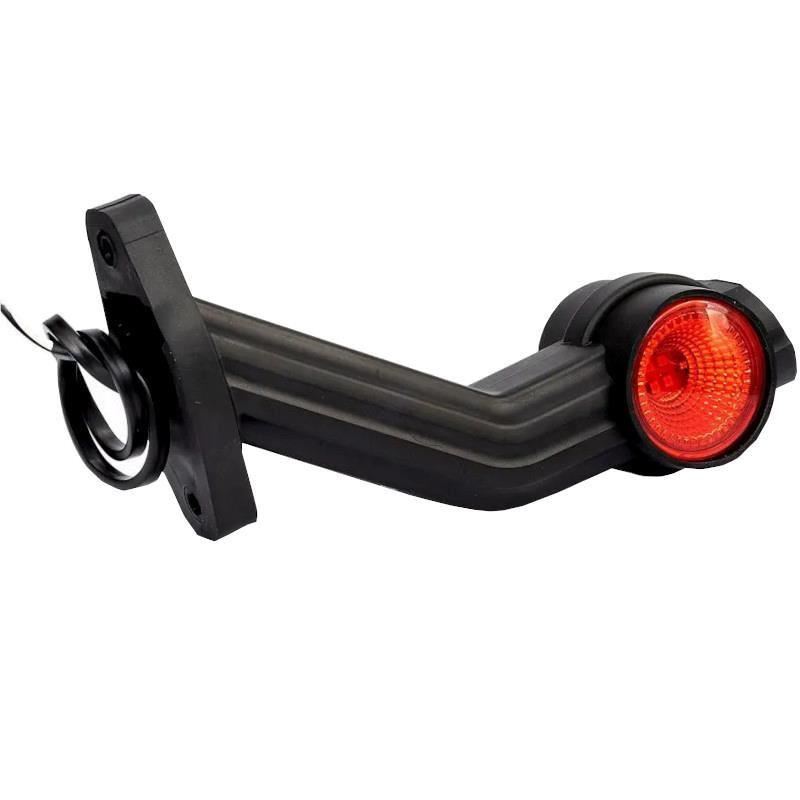 Lampa gabarit cu brat 190 lung, cotit la 45Â°, LED, 3 functii alba, rosie si galbena, dreapta 12-36V, FT-140 FP Fristom