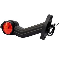 Lampa gabarit cu brat 190 lung, cotit la 45°, LED, 3 functii alba, rosie si galbena, stanga 12-36V, FT-140F-L Fristom