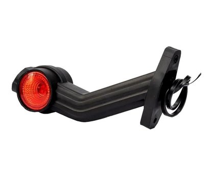 Lampa gabarit cu brat 190 lung, cotit la 45°, LED, 3 functii alba, rosie si galbena, stanga 12-36V, FT-140F-L Fristom