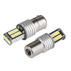 Set 2 becuri semnalizare, albe, 30 LED-uri, 12/24V, P21W BA15s Canbus Vision 58943 Carmotion