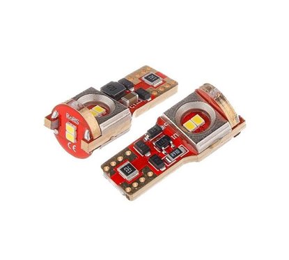 Set 2 becuri T10, 6 LED-uri SMD 3030, 12-24V, W5W, Canbus  58279 Vision