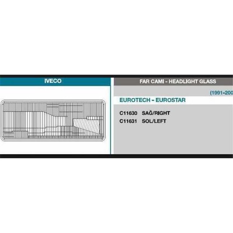 Sticla far Iveco Eurotech -Eurostar dreapta 11630R