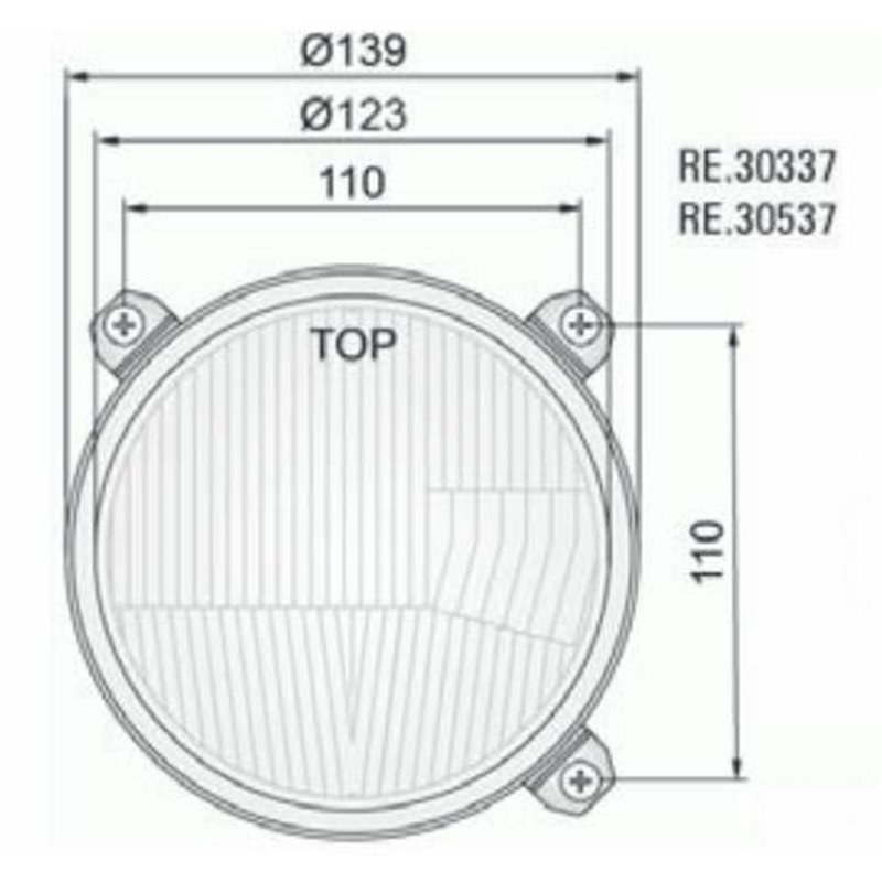 Element optic fi123/139-110 in masca cu pozitie, stanga RE.30537 Wesem
