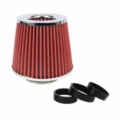 Filtru aer sport, cu 3 adaptori montare, Crom, 01282 Amio