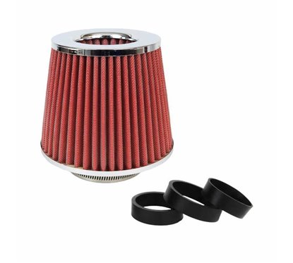 Filtru aer sport, cu 3 adaptori montare, Crom, 01282 Amio