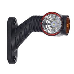 Lampa gabarit cu brat oblic 45°, 125mm, LED, 3 functii, alb-rosu-galbena, stanga, LD2181 Horpol