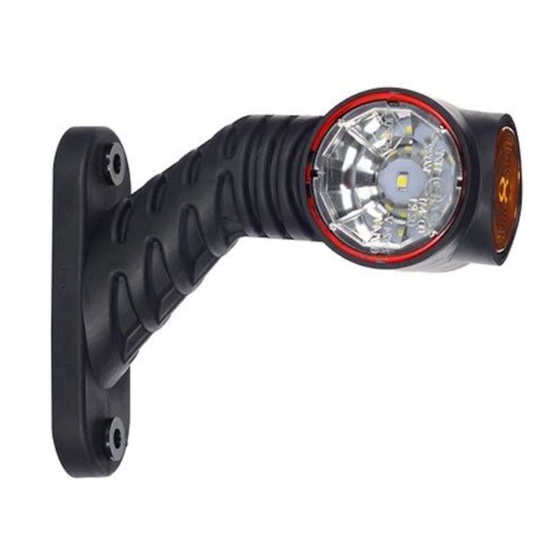 Lampa gabarit cu brat oblic 45Â°, 125mm, LED, 3 functii, alb-rosu-galbena, stanga, LD2181 Horpol