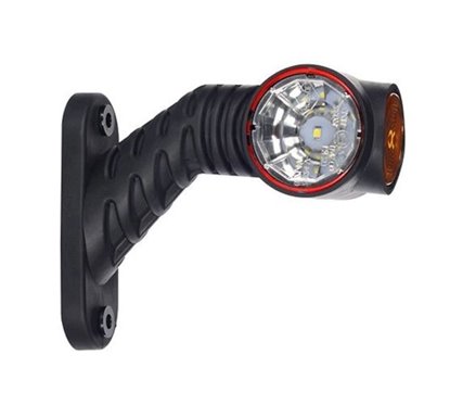 Lampa gabarit cu brat oblic 45°, 125mm, LED, 3 functii, alb-rosu-galbena, stanga, LD2181 Horpol
