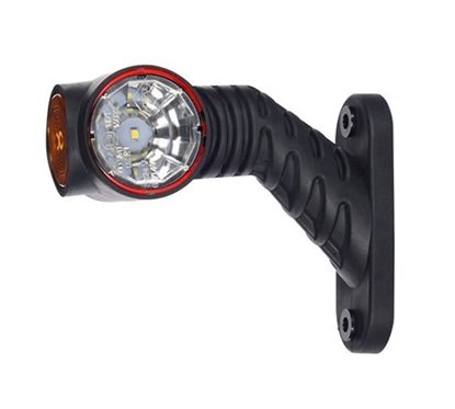 Lampa gabarit cu brat oblic 45°, 125mm, LED, alb-rosu-galbena, dreapta, LD2180 Horpol