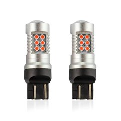 Set 2 becuri pozitie frana T20, cu LED, 12-24V, WR21/5W, canbus, lumina rosie, 02581 Amio