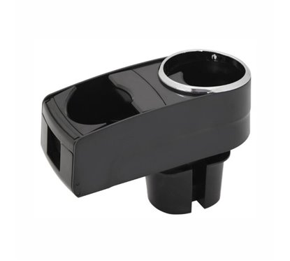 Suport pahar si telefon, rotativ, cu baza ajustabila, multifunctional, negru-crom, Select, 06271 Compass