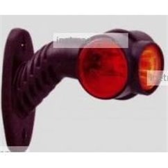 Lampa gabarit cu brat oblic 45°, 125mm 551423, bec, alba, rosie si galbena, 12-24V Mars