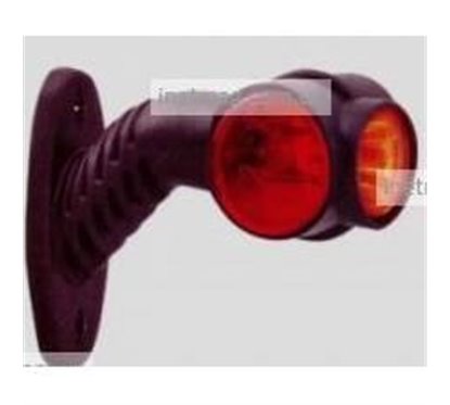 Lampa gabarit cu brat oblic 45°, 125mm 551423, bec, alba, rosie si galbena, 12-24V Mars