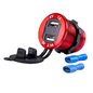 Priza cu 2 USB, cu voltmetru, 12-24V, 2.1+1.0A, incastrabila, rosie, Mod6 02861 Amio Priza cu 2 USB, cu voltmetru, 12-24V, 2.1+1.0A, incastrabila, rosie, Mod6 02861 Amio