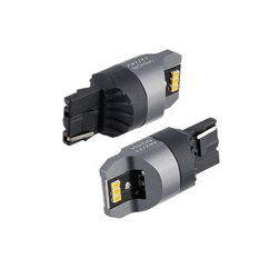 Set 2 becuri semnalizare galben T20, 6 LED-uri SMD3020, 12-24V Wy21W CANBUS, VISION 58335 Carmotion