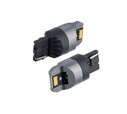 Set 2 becuri semnalizare galben T20, 6 LED-uri SMD3020, 12-24V Wy21W CANBUS, VISION 58335 Carmotion