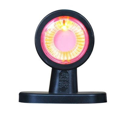 Lampa gabarit cu brat drept 95mm, 411, LED, alb-rosie, 12-24V Was  