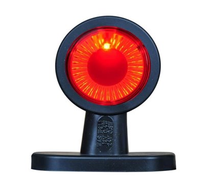 Lampa gabarit cu brat drept 95mm, 411bc, LED, alb-rosie, 12-24V Was  