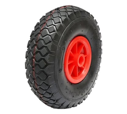 Roata pentru protap remorca, pneumatica, jante PVC, fi26, ax fi20, BK90286