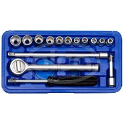 Set chei tubulare 4-13, 17 bucati si clichet, 408.00 Alca