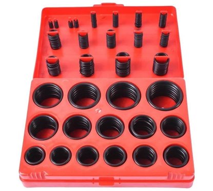 Set oringuri negre 382buc cutie rosie ORKIT-5A BK81037