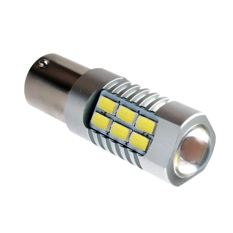 Bec stop frana 21 LED-uri, 12/24V, P21/5W, BAY15d CanBus 93742 EVO Performance