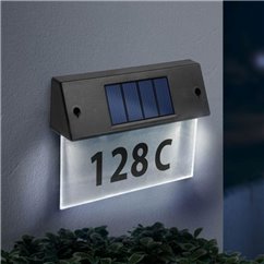 Numar casa inox, iluminare LED, solara, Garden Of Eden 11446C