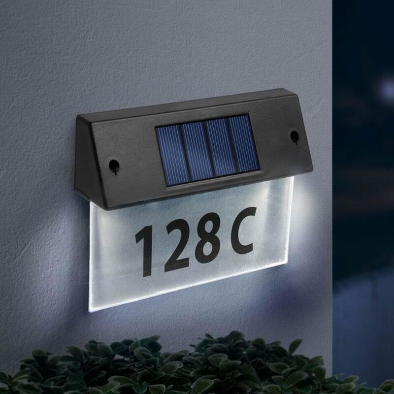 Numar casa inox, iluminare LED, solara, Garden Of Eden 11446C Numar casa inox, iluminare LED, solara, Garden Of Eden 11446C