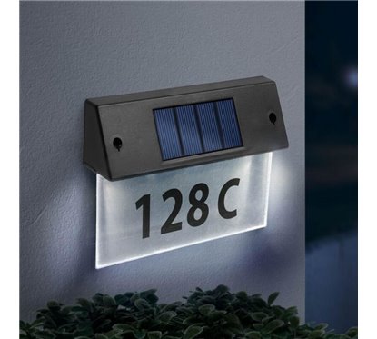 Numar casa inox, iluminare LED, solara, Garden Of Eden 11446C