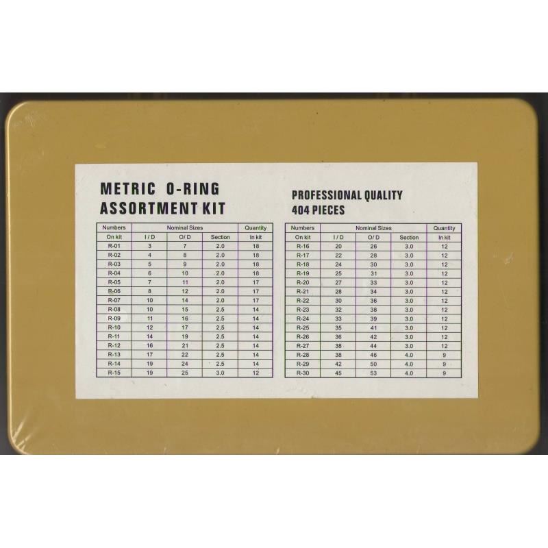 Set oringuri negre cutie galbena 404 buc Sep3030