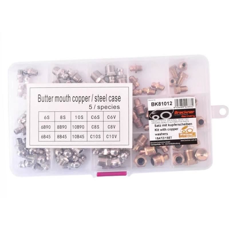 Cutie gresoare - set 75buc, otel / cupru BK81012