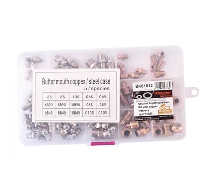 Cutie gresoare - set 75buc, otel / cupru BK81012
