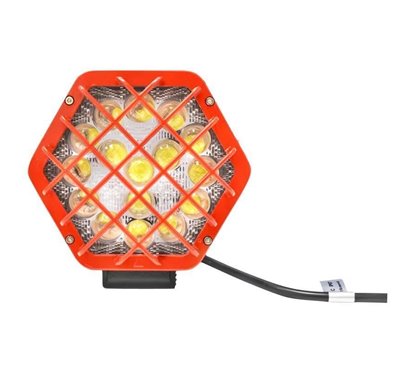 Proiector lucru 138x120, 16 LED-uri, 10-30V, 48W, 1778lm, spot, cu grilaj, BK69061f